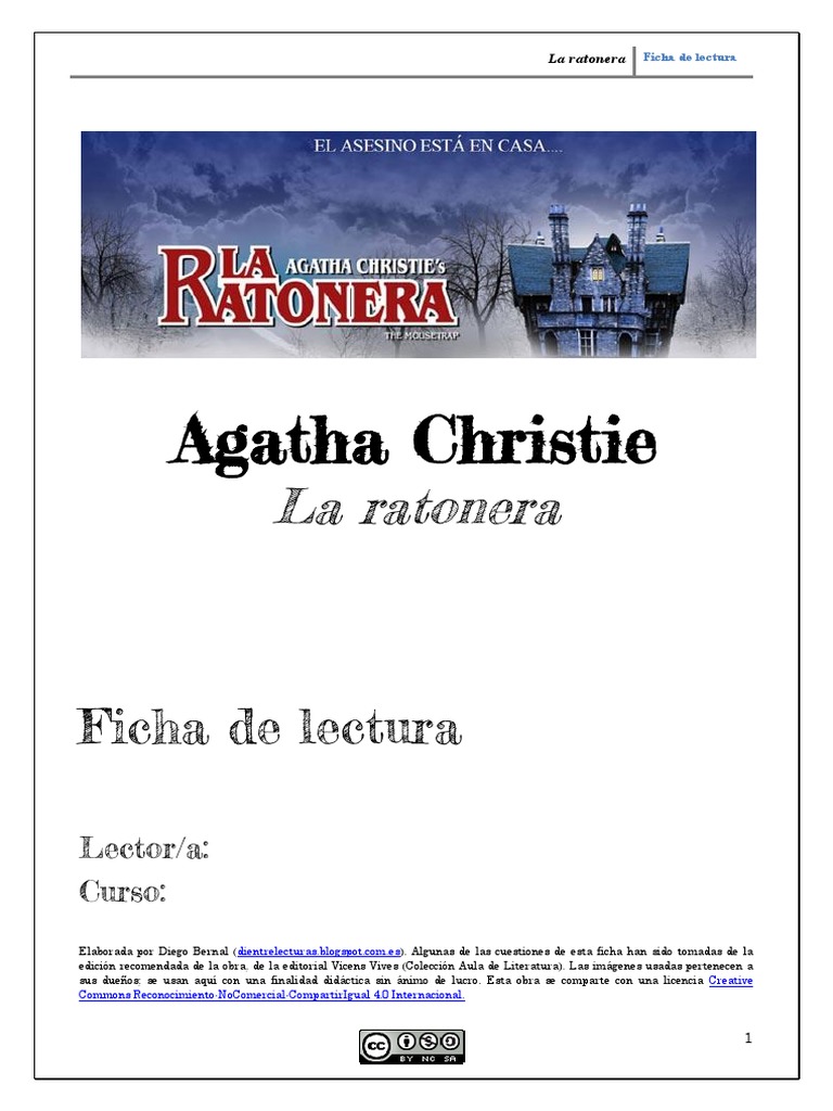 Ficha de lectura: La ratonera | PDF | Teatro | Agatha Christie