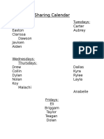 Sharing Calendar Website