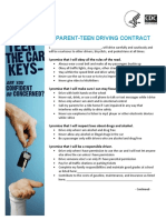 Parent-Teen Driving Contract