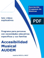 Accesibilidad Musical para Personas Con Necesidades Educativas Específicas y Sus Familias Seis Videos Explicativos 2017