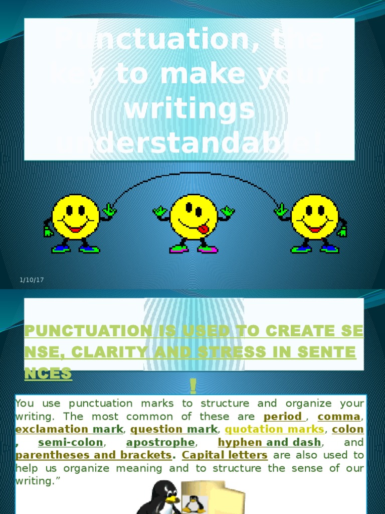Punctuation, The Key To Make Your Writings Understandable! | PDF ...