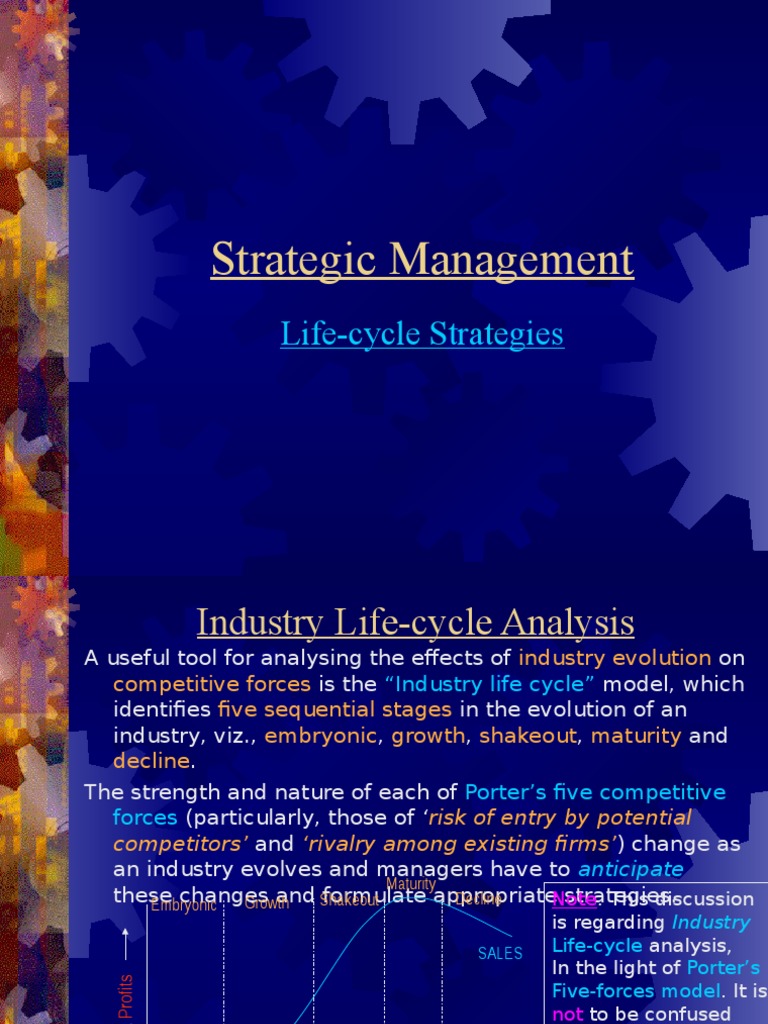 Industry Life Cycle Stages Pdf Strategic Management Profit