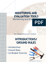 Monitoring and Evaluation Tools