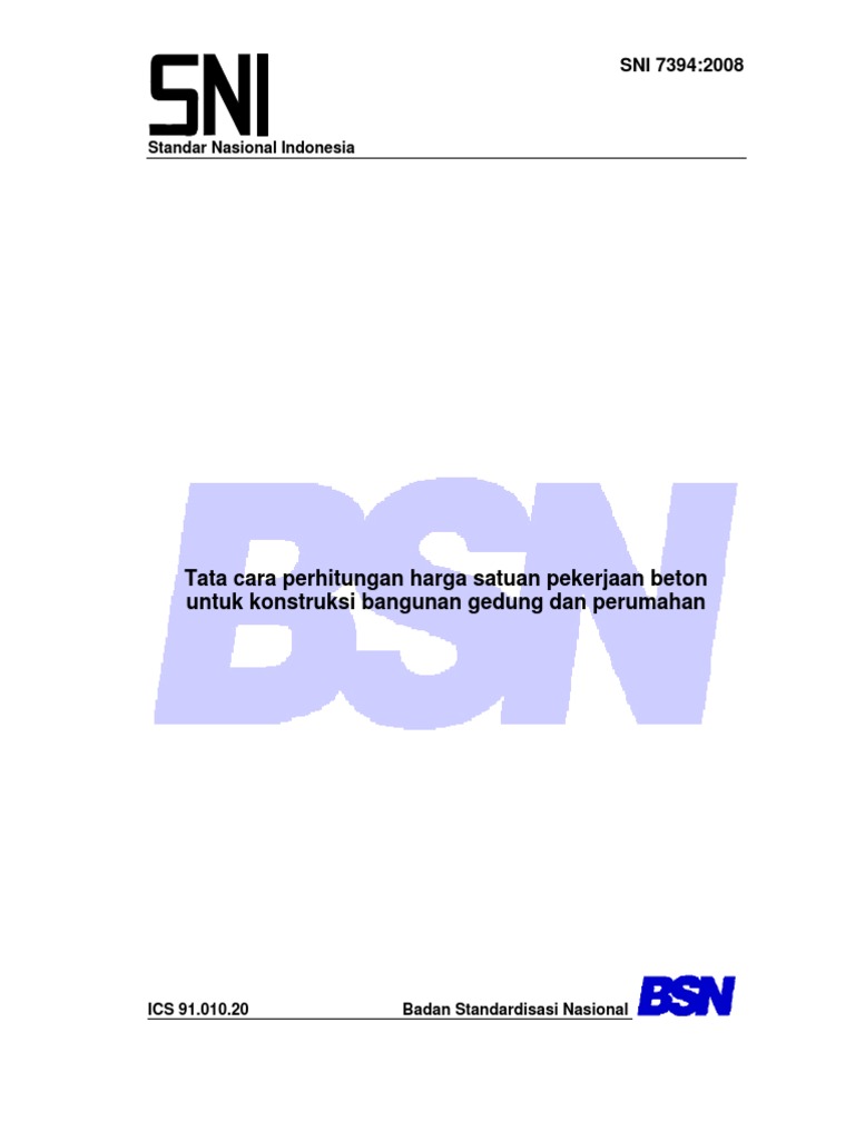 Sni 7394 20083 | PDF