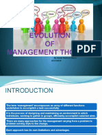 Evolution OF Management Thought: by Abdel Rahman Morsi 201310035