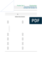 Pharmacology Practice Test I