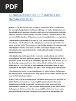Download Globalization and Its Impact on Indian Culture by Ashwath Komath SN33614532 doc pdf