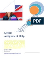 MFRD Assignment Help