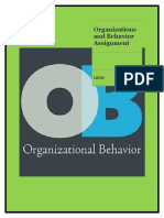 Organizations and Behavior Assignment