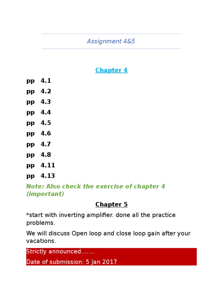 Assignment 4 & 5 Overview and Guidelines | PDF