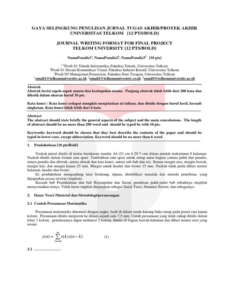 Format Jurnal Skripsi Pdf