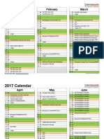 Kalendar 2017