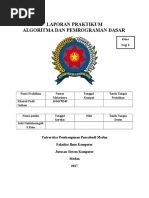 Download LAPORAN PRAKTIKUM ALGORITMA DAN PEMROGRAMAN DASAR  by Khairul Fadli SN336156095 doc pdf