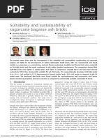 Suitability and Sustainability of Sugarcane Bagasse Ash Bricks