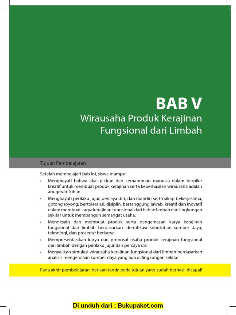 Contoh Soal  Prakarya Bab Wirausaha  Produk  Kerajinan  Hiasan  