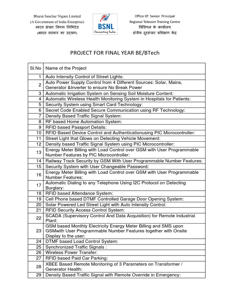 RF-Based Project Ideas for Students | PDF | Radio Frequency ...