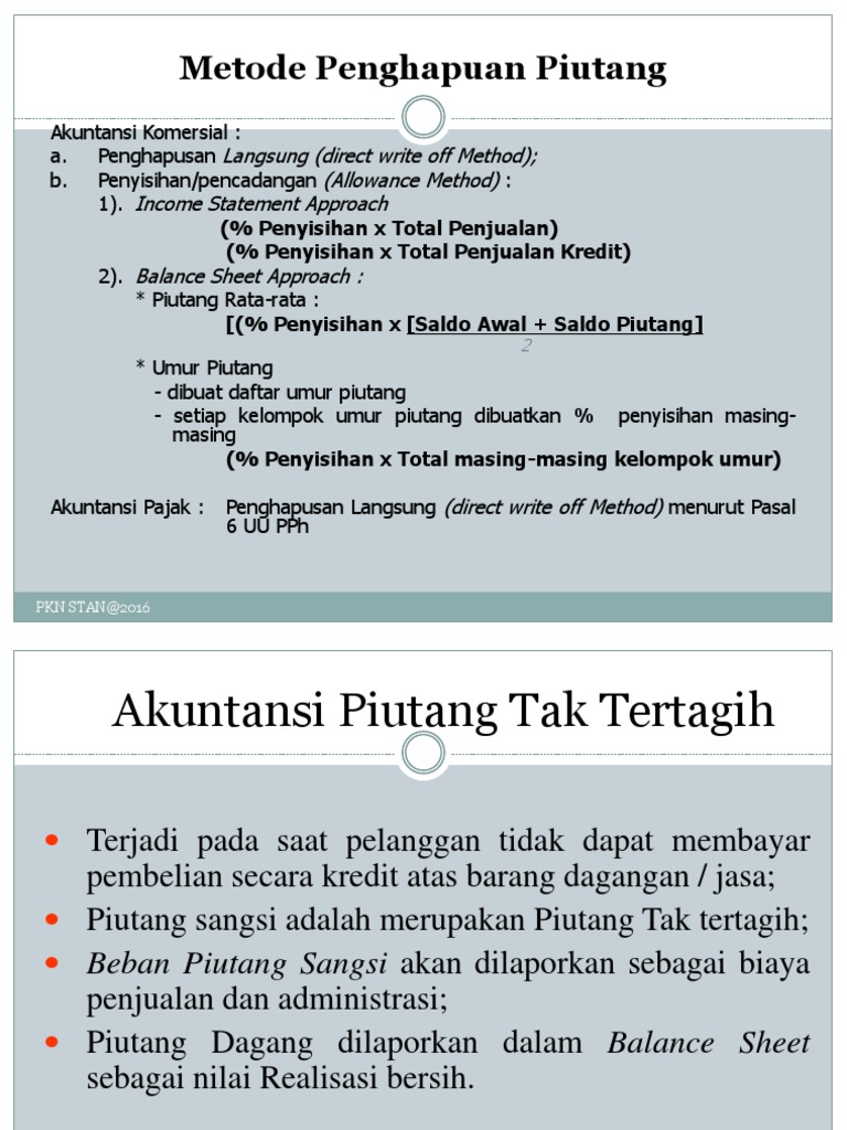 Penyisihan Piutang Tak Tertagih