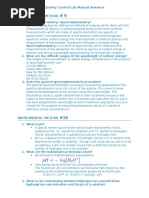 Quality Control Lab Manual Answers