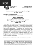 Measurement and Analysis of Atmospheric Stability