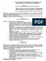Estatutos Del Sindicato de Trabajadores Asistenciales Del Perú.