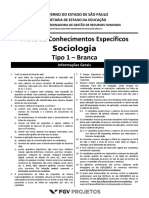 Prova Sociologia Concurso Fgv