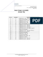 Daily Exam 3 (Closed) Answer Key: Professional Training and Consultation