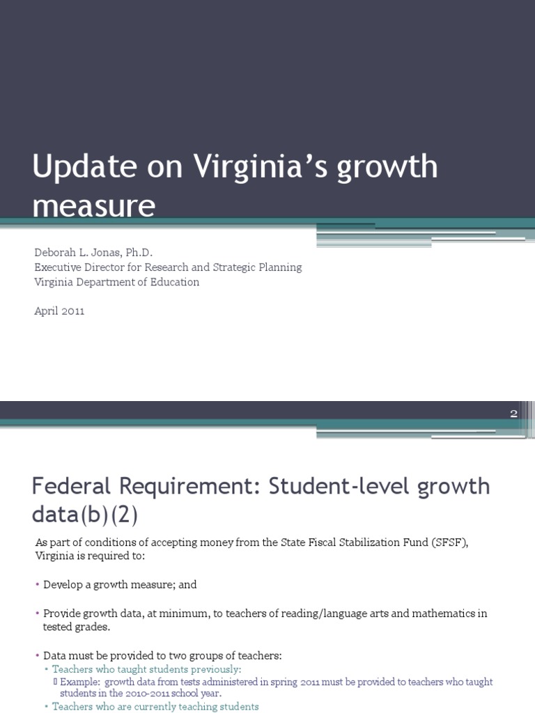 Va Growth Measure PDF Educational Assessment Teachers
