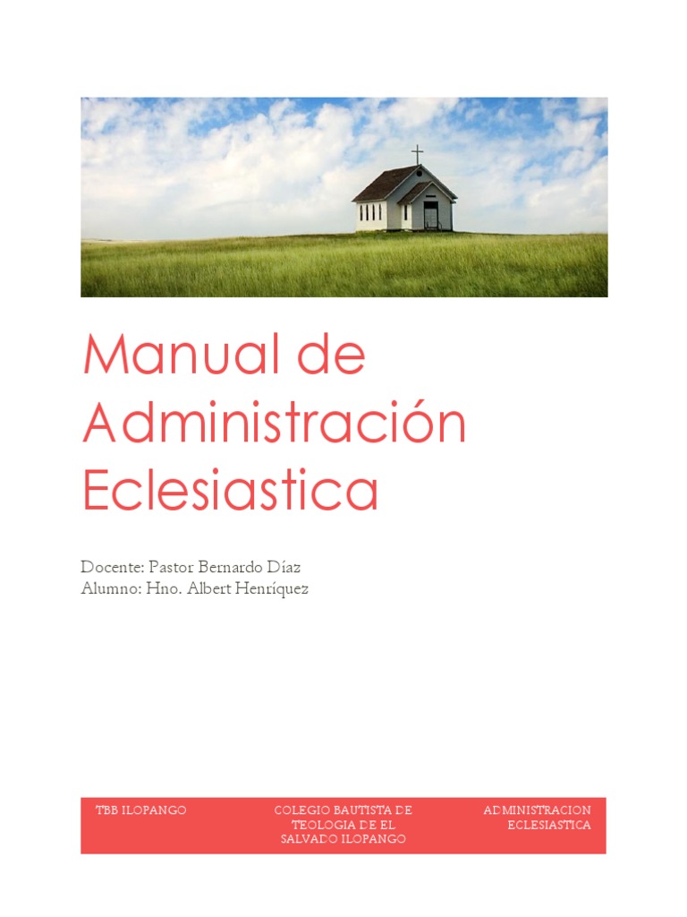 Manual de Administración Eclesiastica | PDF | Liderazgo | Iglesia Católica