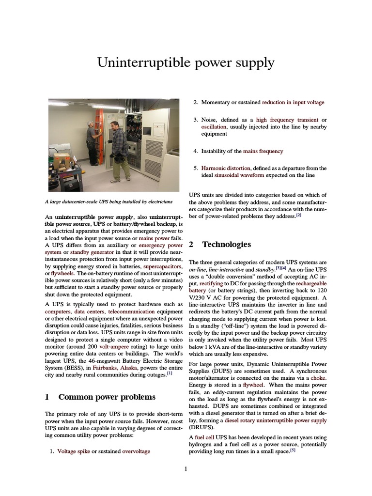 Uninterruptible Power Supply PDF | PDF | Business