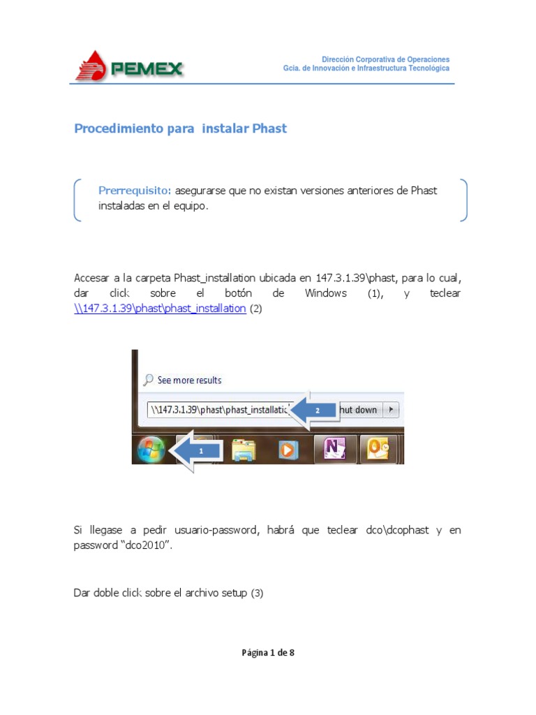 Instalación del Software Phast | PDF