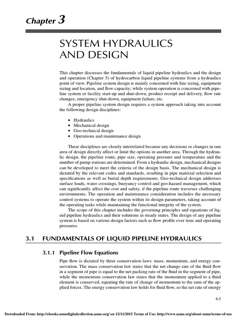 Liquid Pipeline Hydraulics Design Guide | PDF | Fluid Dynamics | Viscosity