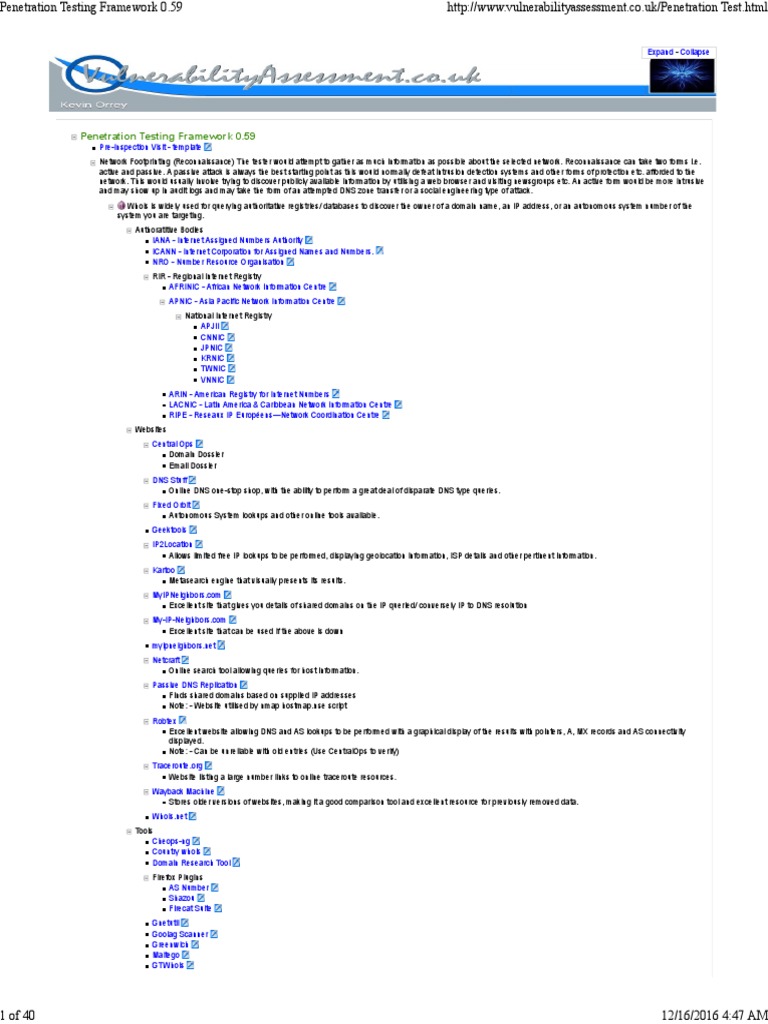 Penetration Testing Framework 0.59 PDF | PDF | Domain Name System ...
