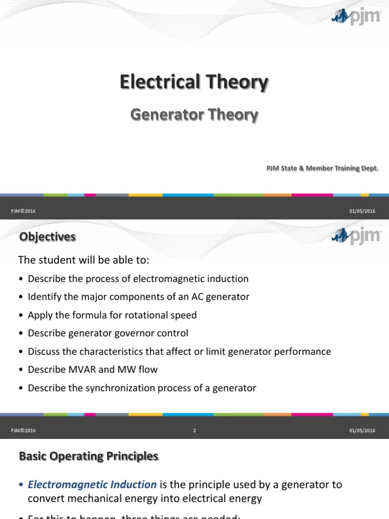 Generator Theory Pdf Electric Generator Alternating Current