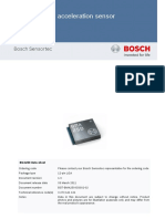 BMA250 Digital, Triaxial Acceleration Sensor Data Sheet: Bosch Sensortec