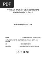 Project Work For Additional Mathematics 2010 Comppatibility Mode