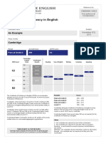 Cambridge English Proficiency Sample Statement of Results