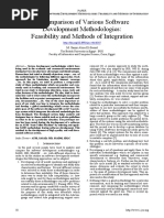 A Comparison of Various Software Development Methodologies: Feasibility and Methods of Integration