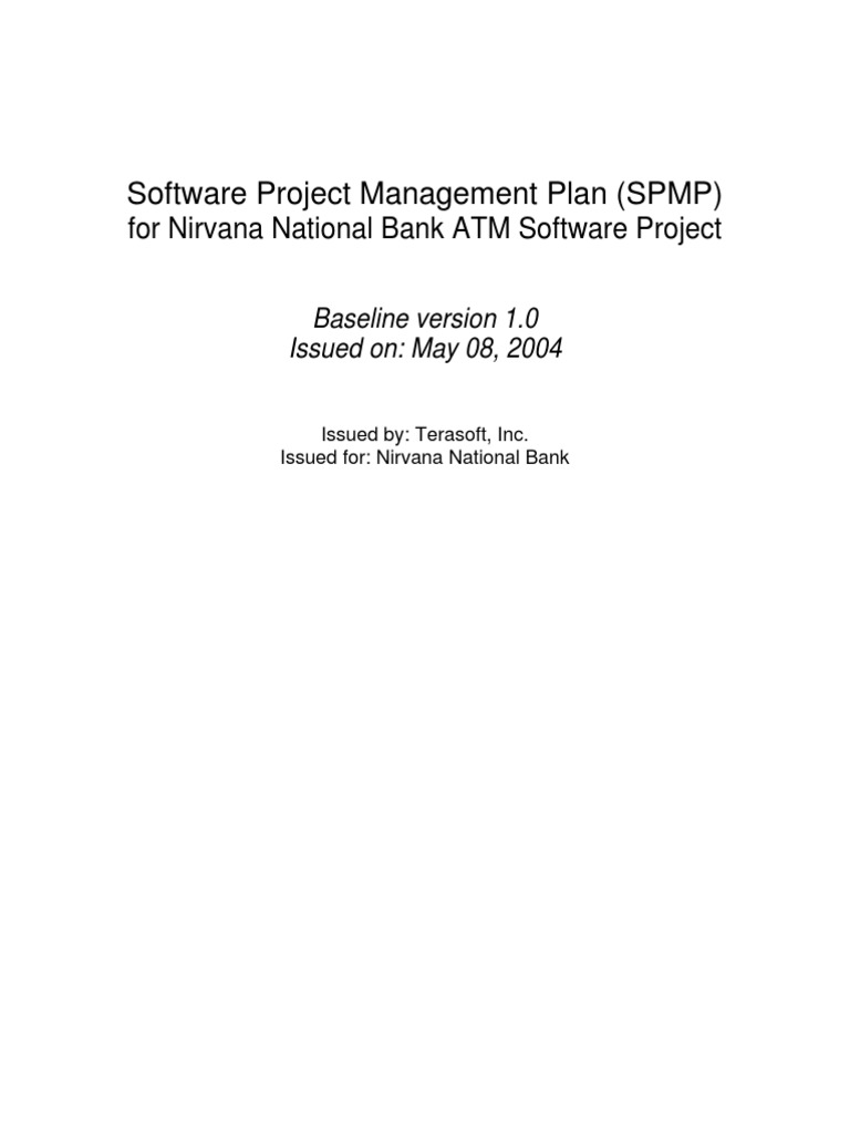 ATM Software Project Management Plan | PDF | Automated Teller Machine ...