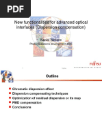 New Functionalities For Advanced Optical Interfaces (Dispersion Compensation)