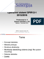 09 Operativni Sistemi - Nedelja IX Bijeljina