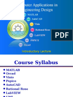 Computer Applications in Engineering Design: Introductory Lecture