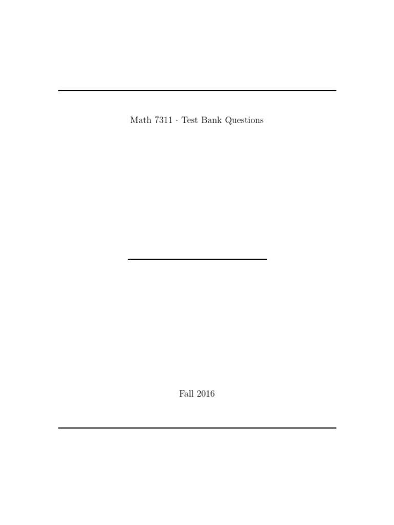 LSU MATH 7311 Qual Questions PDF Measure (Mathematics) Lebesgue