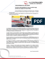 NP03 (10.01.17) Contraloría General Alerta a Municipalidad de Lima Por Posible Riesgo Económico Por Peajes de Puente Piedra