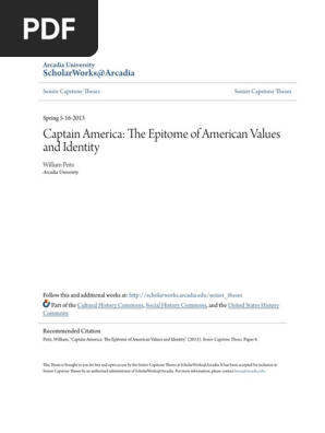 Captain America- The Epitome of American Values and Identity