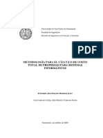 Costo Total de Oportunidad - Metodologia Universidad Guatemala - 08 - 0444 - CS