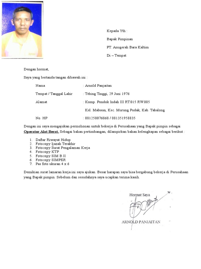 31+ Surat Pengalaman Kerja Operator - Kumpulan Letter
