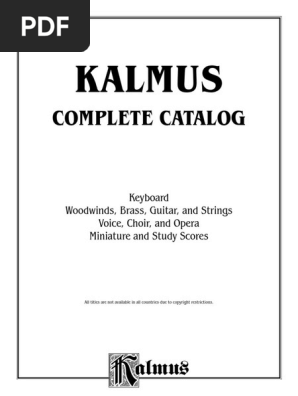 Kalmus Complete Catalog 20072007kalmuscatalog Opus - 