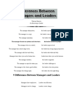 9 Differences Between Manager and Leaders