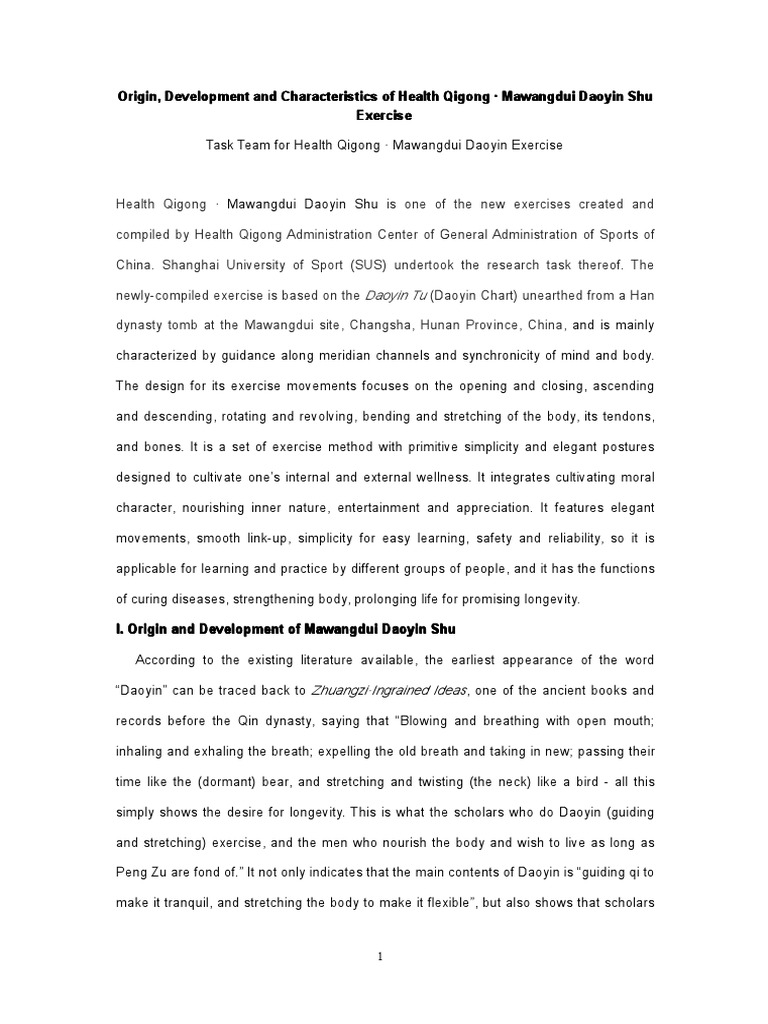 Mawangdui Health Qigong Qigong Qi