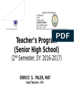 Teacher's Program (2016-2017)